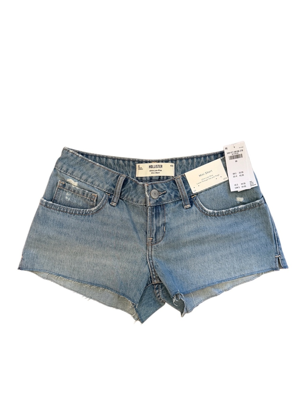 Hollister Light Wash Denim Cutoff Shorts